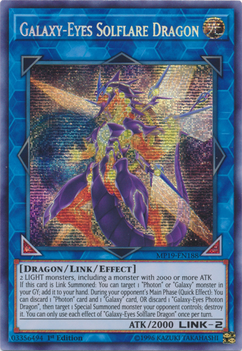 Galaxy-Eyes Solflare Dragon [MP19-EN188] Prismatic Secret Rare | Gam3 Escape