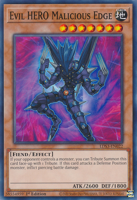 Evil HERO Malicious Edge [LDS3-EN022] Common | Gam3 Escape