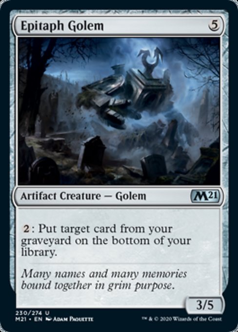 Epitaph Golem [Core Set 2021] | Gam3 Escape