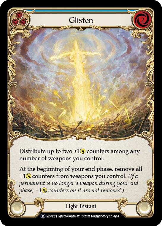 Glisten (Blue) (Rainbow Foil) [U-MON071-RF] Unlimited Rainbow Foil | Gam3 Escape