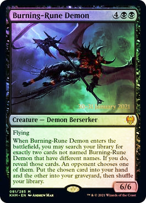 Burning-Rune Demon  [Kaldheim Prerelease Promos] | Gam3 Escape