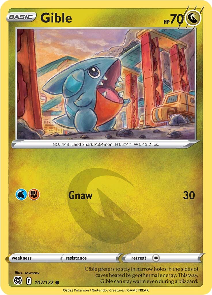 Gible (107/172) [Sword & Shield: Brilliant Stars] | Gam3 Escape