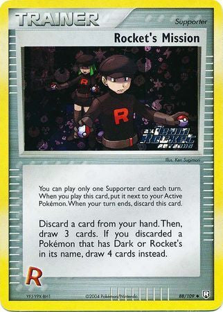 Rocket's Mission (88/109) (Stamped) [EX: Team Rocket Returns] | Gam3 Escape