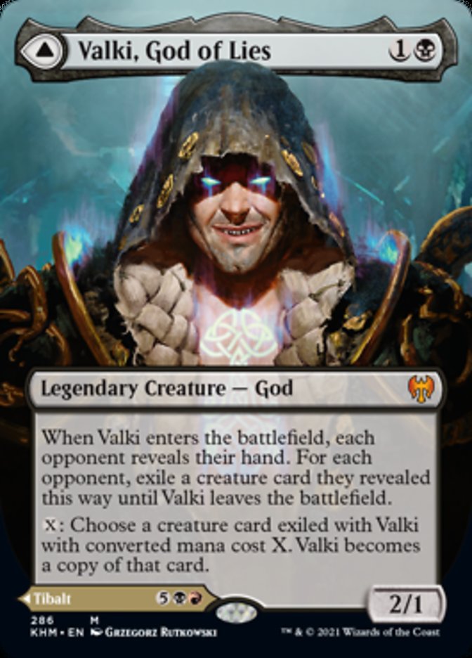 Valki, God of Lies // Tibalt, Cosmic Impostor (Borderless) [Kaldheim] | Gam3 Escape