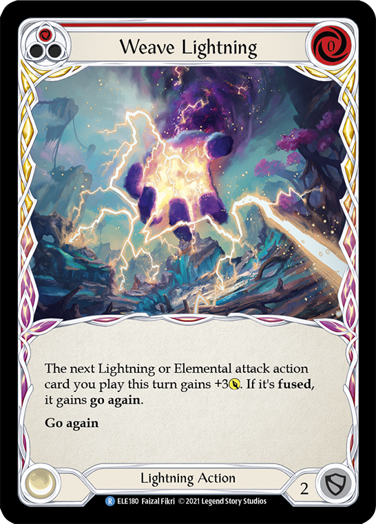 Weave Lightning (Red) [ELE180] (Tales of Aria)  1st Edition Rainbow Foil | Gam3 Escape