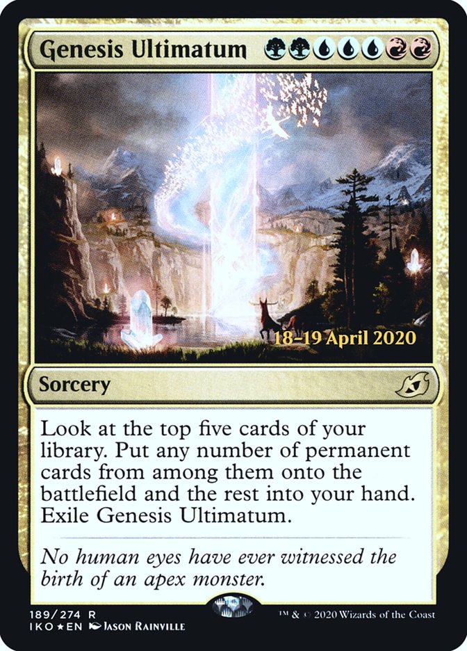 Genesis Ultimatum  [Ikoria: Lair of Behemoths Prerelease Promos] | Gam3 Escape