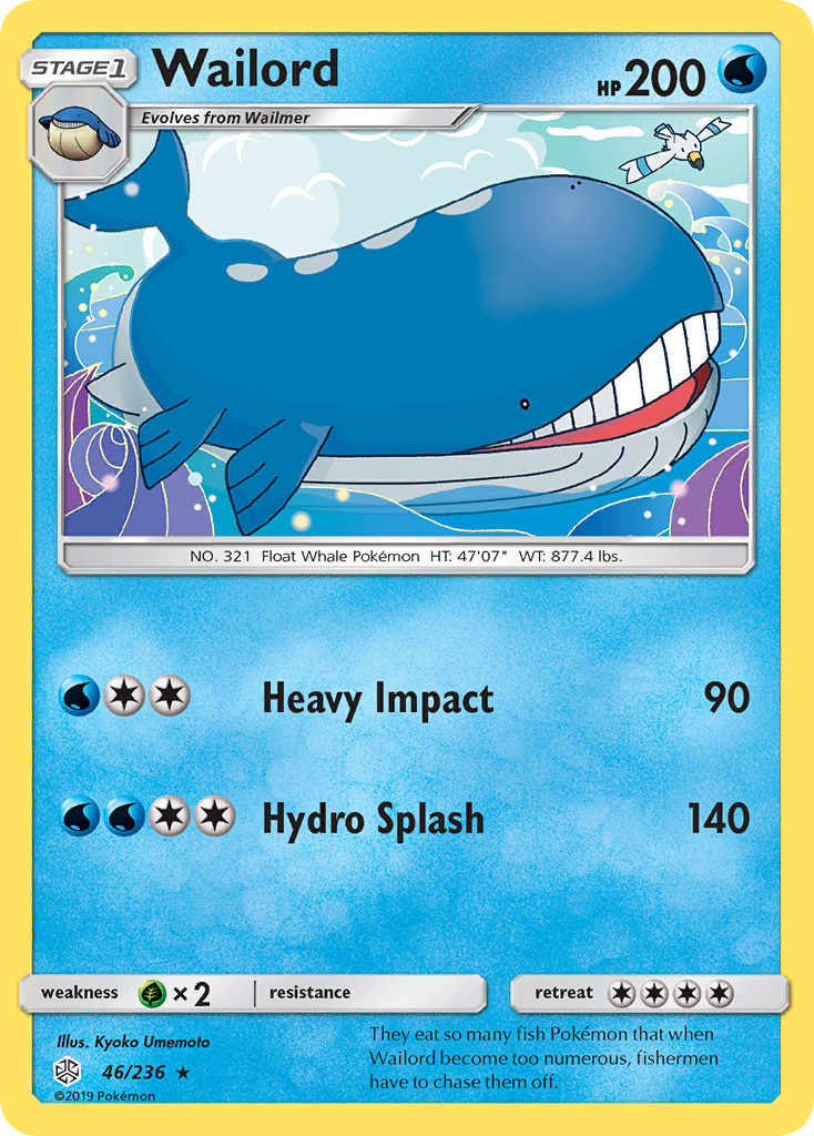 Wailord (46/236) [Sun & Moon: Cosmic Eclipse] | Gam3 Escape