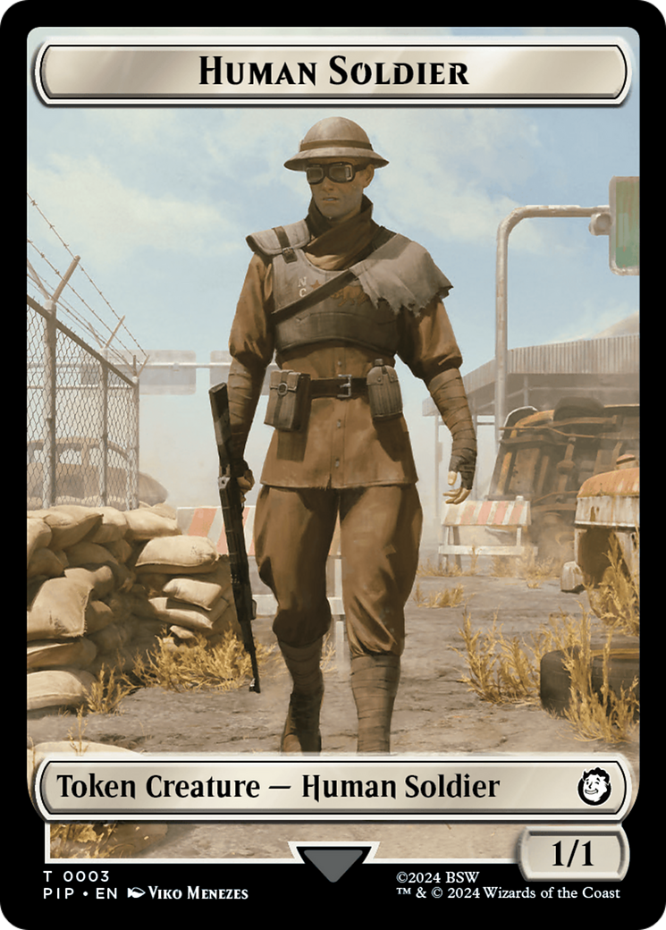 Treasure (0018) // Human Soldier Double-Sided Token [Fallout Tokens] | Gam3 Escape