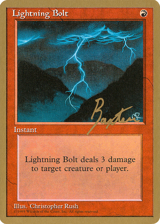 Lightning Bolt (George Baxter) [Pro Tour Collector Set] | Gam3 Escape