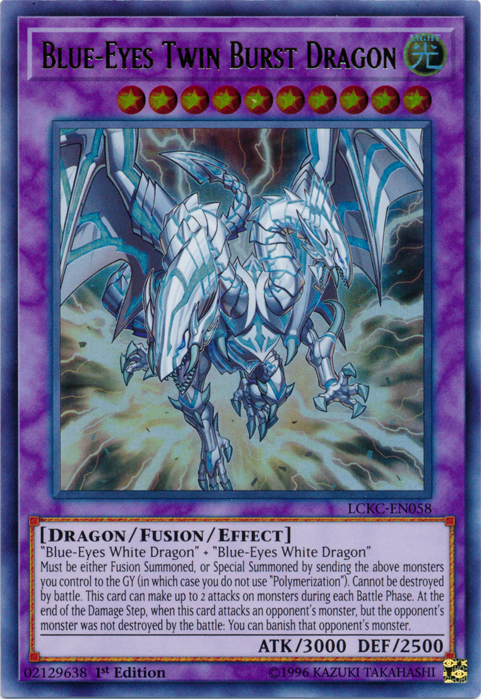 Blue-Eyes Twin Burst Dragon [LCKC-EN058] Ultra Rare | Gam3 Escape