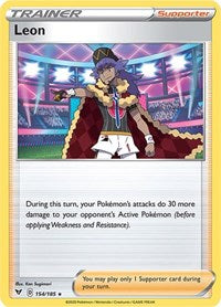 Leon (154/185) (Theme Deck Exclusive) [Sword & Shield: Vivid Voltage] | Gam3 Escape