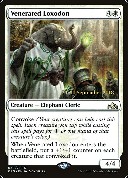 Venerated Loxodon [Guilds of Ravnica Promos] | Gam3 Escape