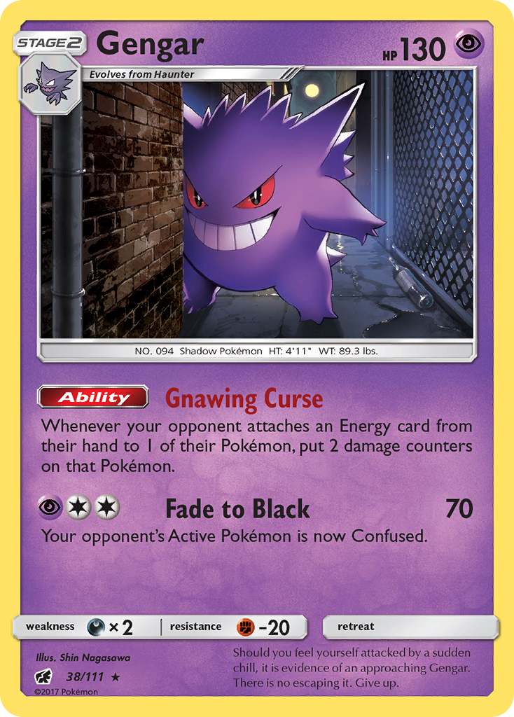 Gengar (38/111) [Sun & Moon: Crimson Invasion] | Gam3 Escape