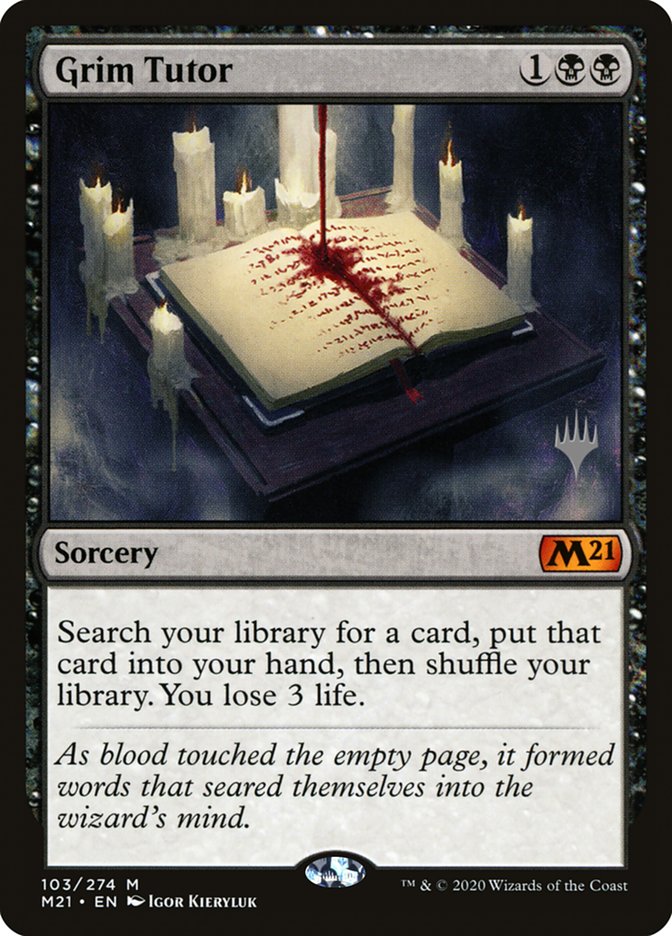 Grim Tutor (Promo Pack) [Core Set 2021 Promos] | Gam3 Escape