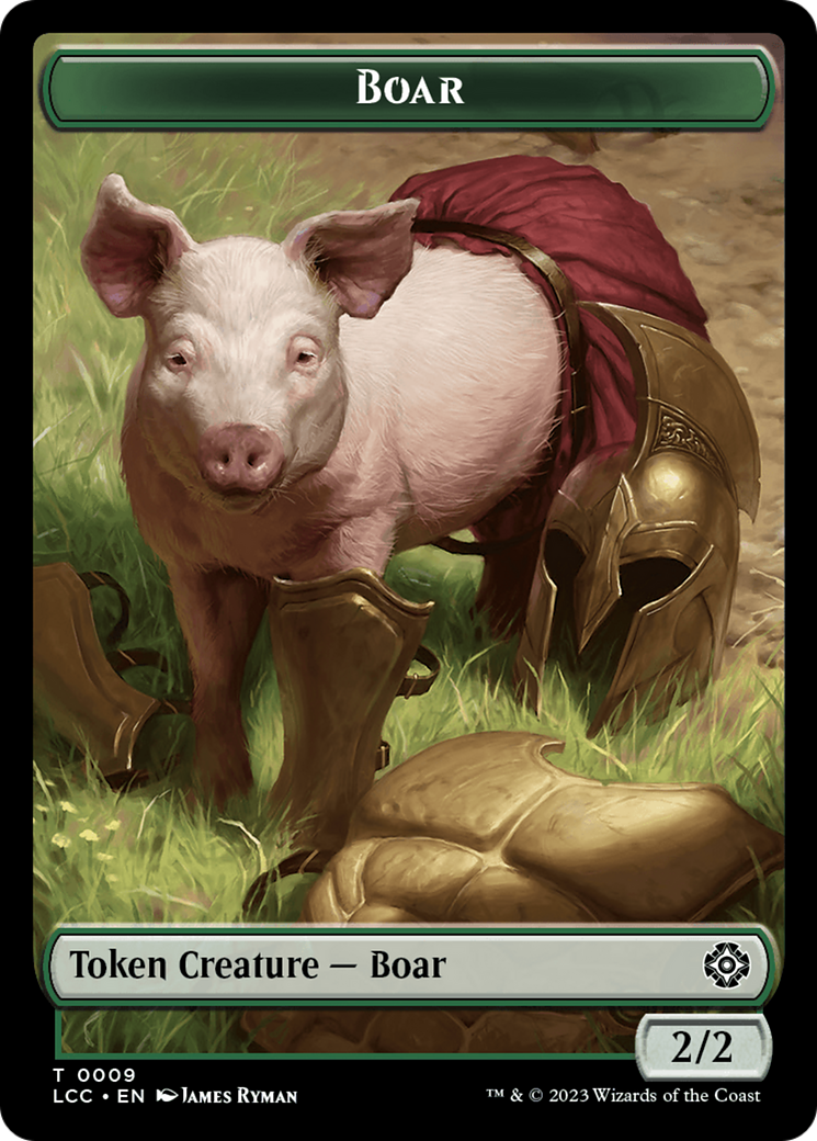 Boar // Merfolk (0003) Double-Sided Token [The Lost Caverns of Ixalan Commander Tokens] | Gam3 Escape