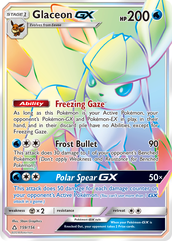 Glaceon GX (159/156) [Sun & Moon: Ultra Prism] | Gam3 Escape