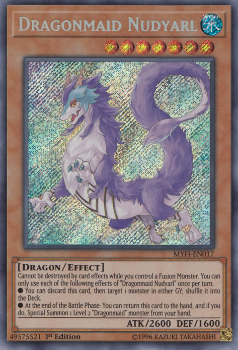 Dragonmaid Nudyarl [MYFI-EN017] Secret Rare | Gam3 Escape