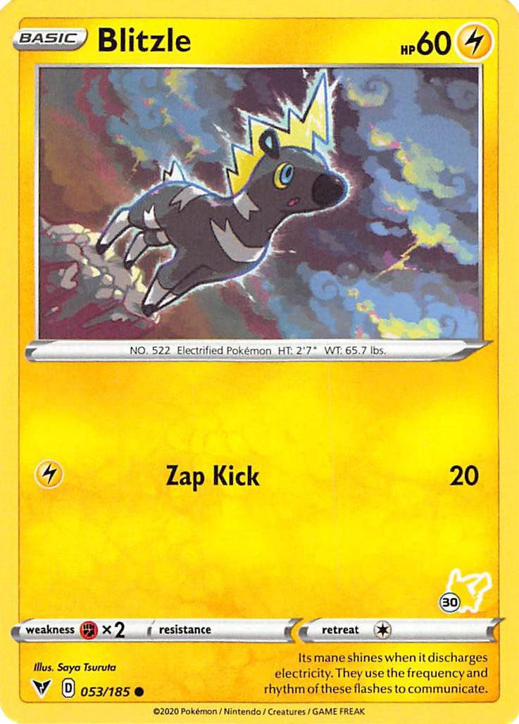 Blitzle (053/185) (Pikachu Stamp #30) [Battle Academy 2022] | Gam3 Escape