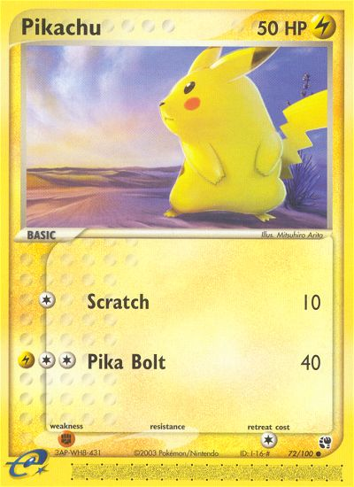 Pikachu (72/100) [EX: Sandstorm] | Gam3 Escape