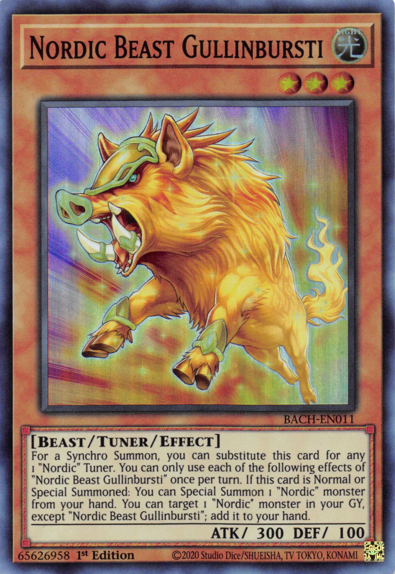 Nordic Beast Gullinbursti [BACH-EN011] Super Rare | Gam3 Escape