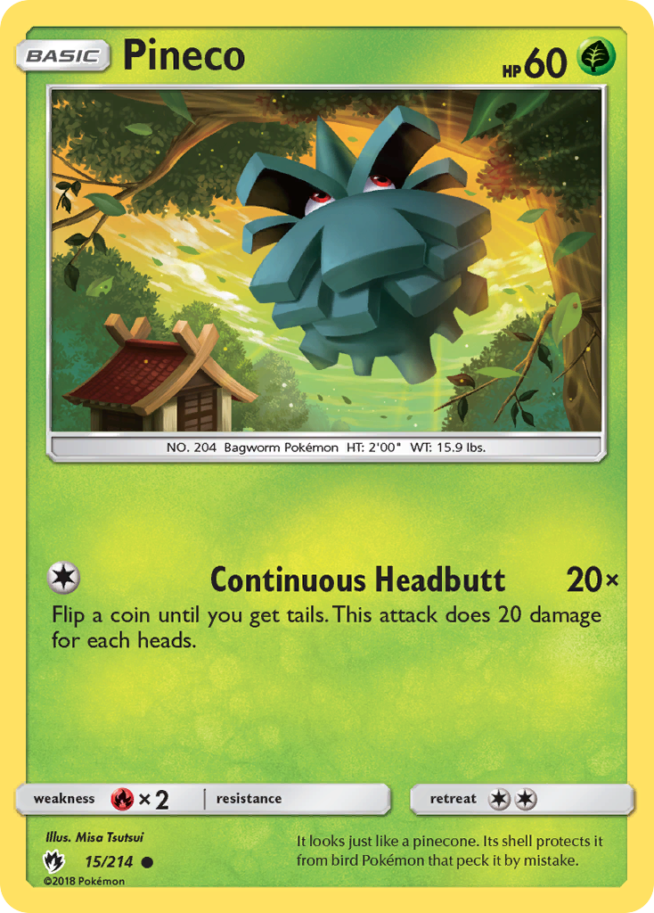 Pineco (15/214) [Sun & Moon: Lost Thunder] | Gam3 Escape