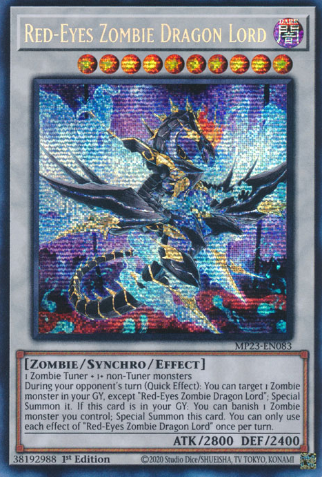 Red-Eyes Zombie Dragon Lord [MP23-EN083] Prismatic Secret Rare | Gam3 Escape