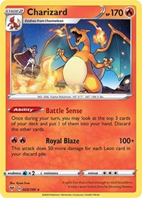 Charizard (025/185) (Cracked Ice Holo) (Theme Deck Exclusive) [Sword & Shield: Vivid Voltage] | Gam3 Escape