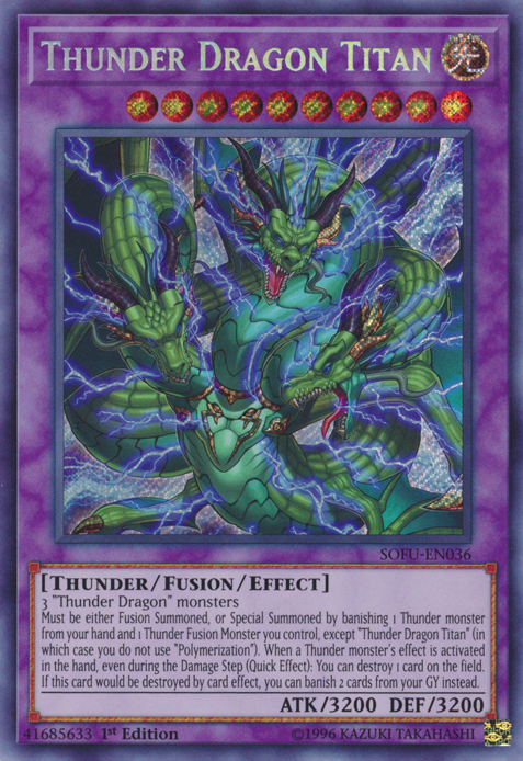 Thunder Dragon Titan [SOFU-EN036] Secret Rare | Gam3 Escape