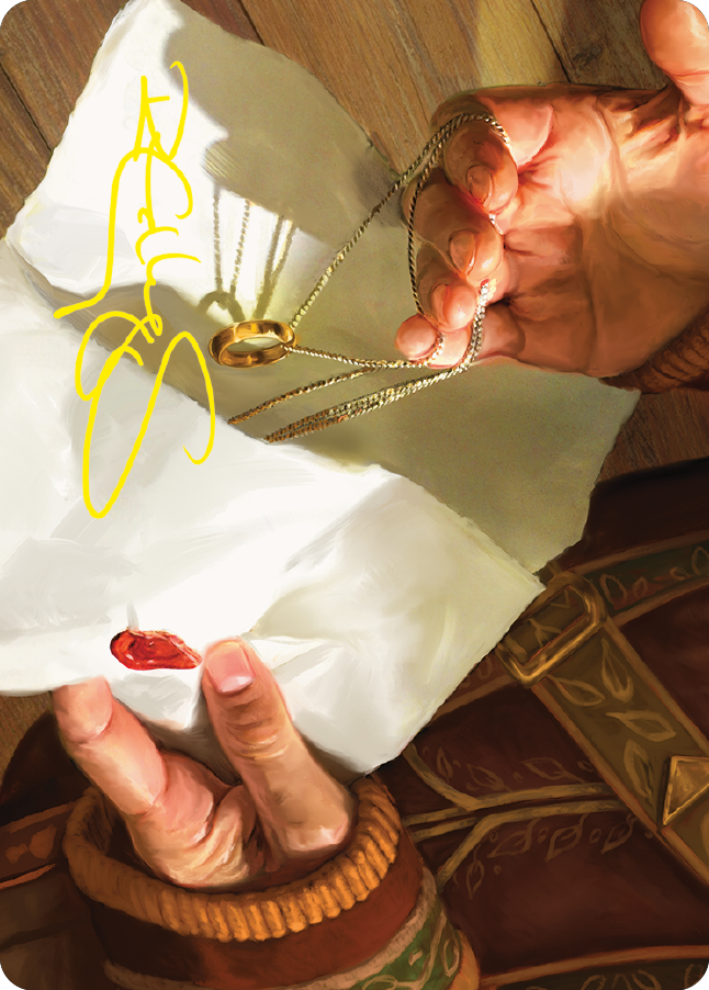 Bilbo's Ring Art Card (Gold-Stamped Signature) [The Lord of the Rings: Tales of Middle-earth Art Series] | Gam3 Escape