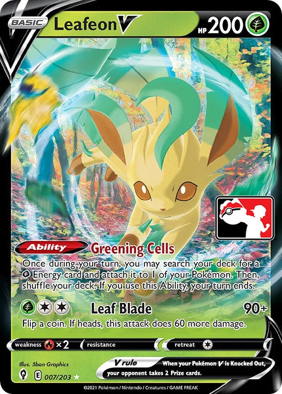 Leafeon V (007/203) [Prize Pack Series One] | Gam3 Escape