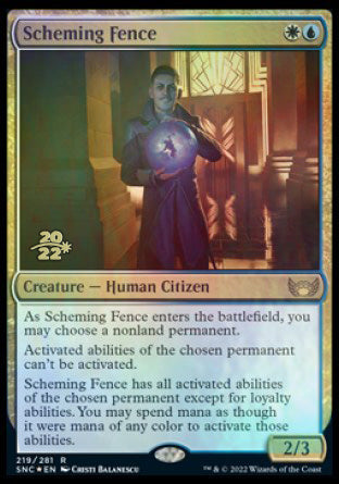 Scheming Fence [Streets of New Capenna Prerelease Promos] | Gam3 Escape