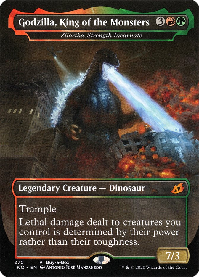 Zilortha, Strength Incarnate - Godzilla, King of the Monsters (Buy-A-Box) [Ikoria: Lair of Behemoths Promos] | Gam3 Escape