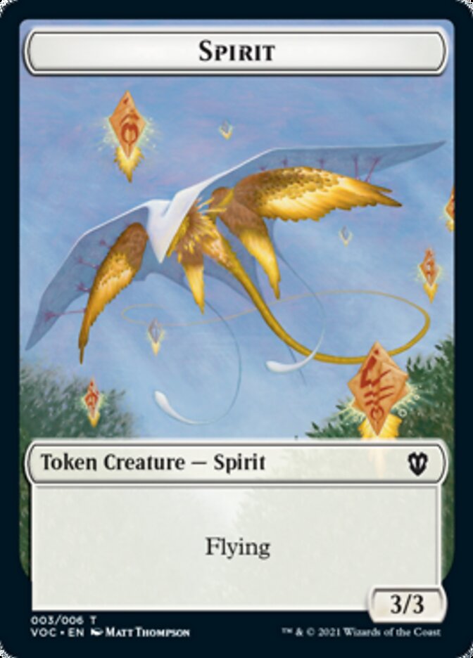 Spirit (003) // Thopter Double-sided Token [Innistrad: Crimson Vow Commander Tokens] | Gam3 Escape