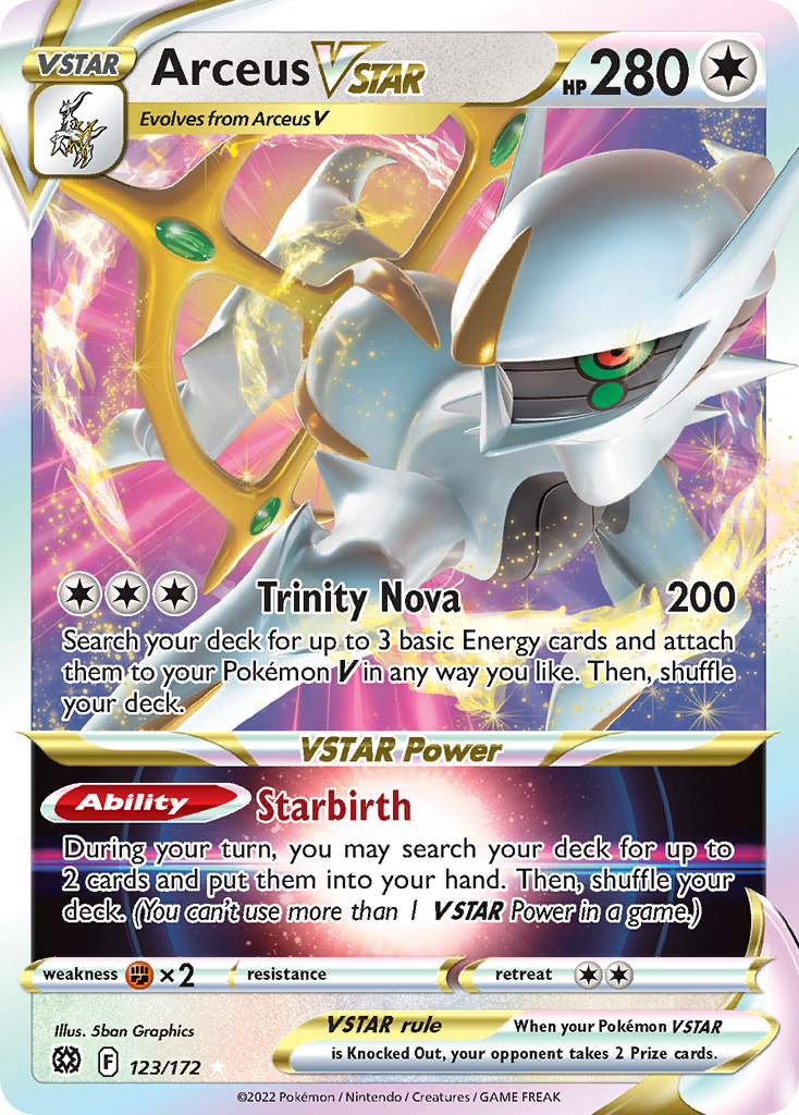 Arceus VSTAR (123/172) (Metal Card) [Sword & Shield: Brilliant Stars] | Gam3 Escape