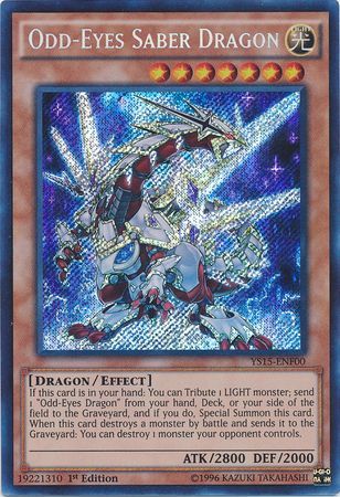 Odd-Eyes Saber Dragon [YS15-ENF00] Secret Rare | Gam3 Escape