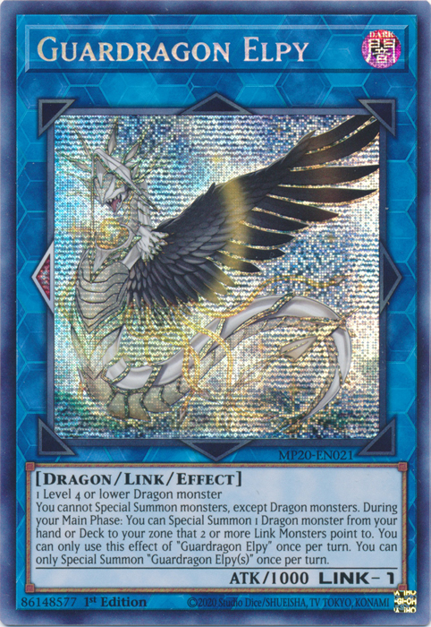 Guardragon Elpy [MP20-EN021] Prismatic Secret Rare | Gam3 Escape