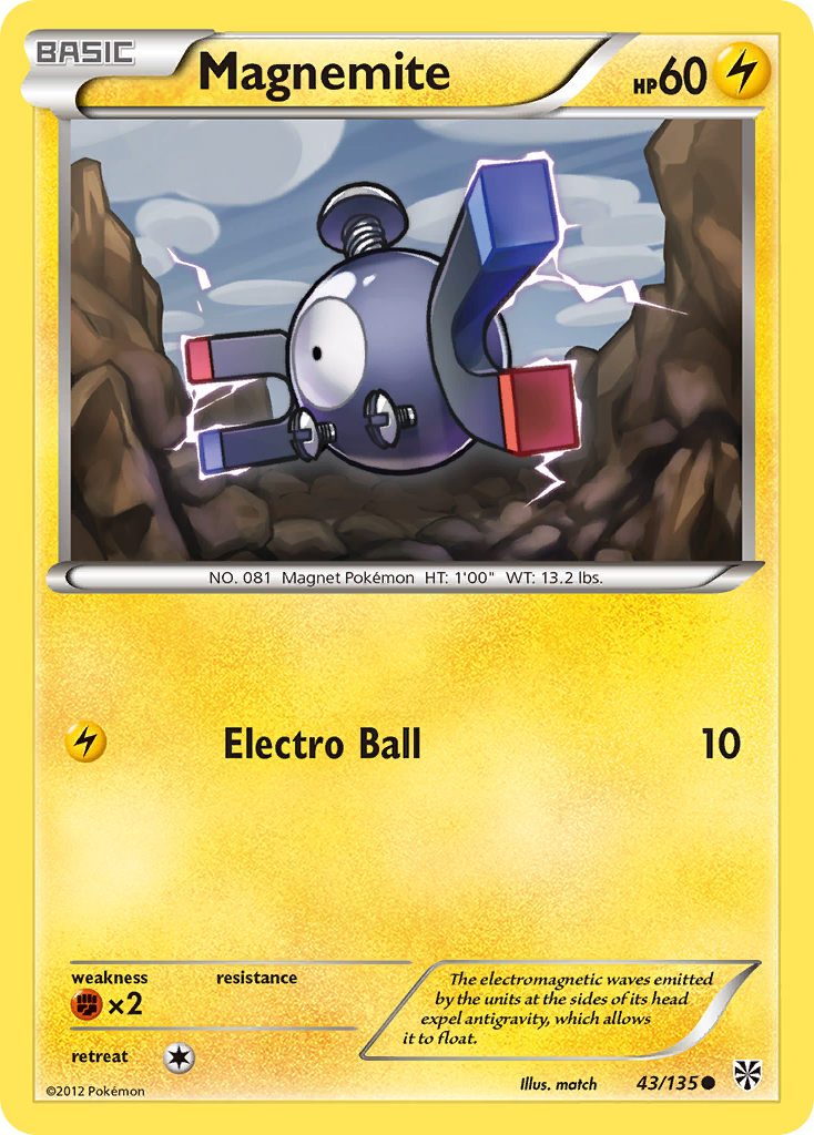 Magnemite (43/135) [Black & White: Plasma Storm] | Gam3 Escape