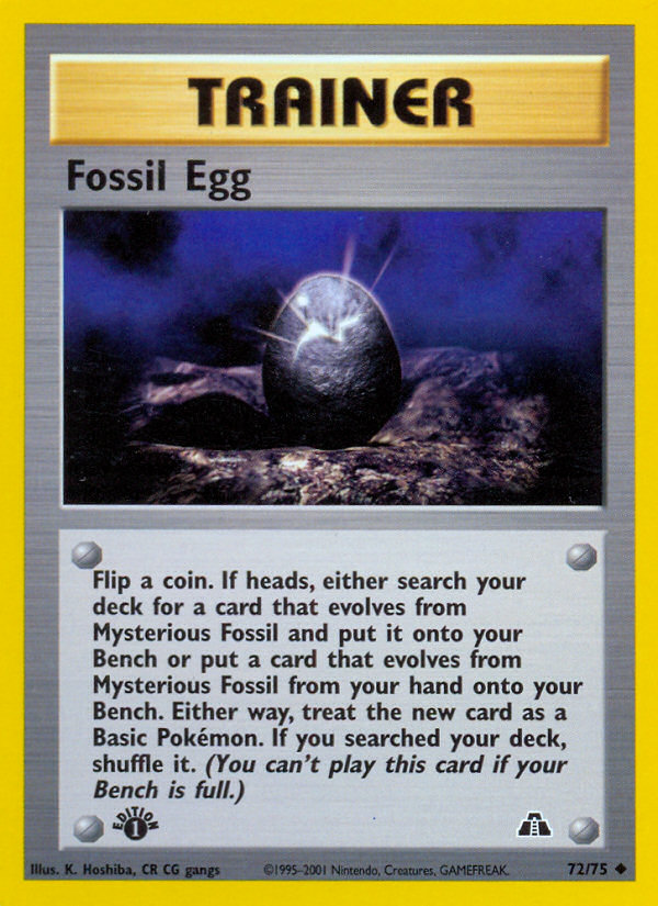Fossil Egg (72/75) [Neo Discovery 1st Edition] | Gam3 Escape