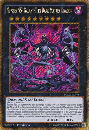 Number 95: Galaxy-Eyes Dark Matter Dragon [PGL2-EN015] Gold Secret Rare | Gam3 Escape