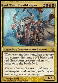 Sek'Kuar, Deathkeeper (Commander 2013) [Commander 2013 Oversized] | Gam3 Escape
