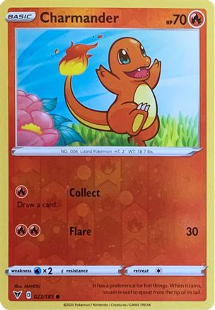 Charmander (023/185) (Reverse Cosmos Holo) [Sword & Shield: Vivid Voltage] | Gam3 Escape
