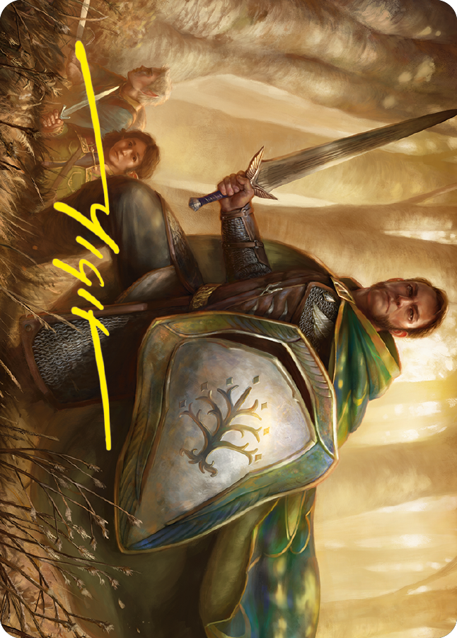 Boromir, Warden of the Tower Art Card (Gold-Stamped Signature) [The Lord of the Rings: Tales of Middle-earth Art Series] | Gam3 Escape