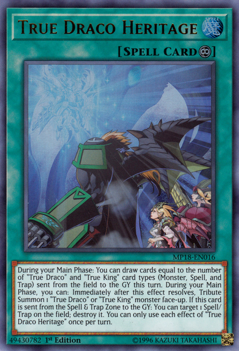 True Draco Heritage [MP18-EN016] Ultra Rare | Gam3 Escape