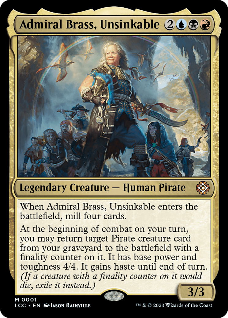 Admiral Brass, Unsinkable (Display Commander) [The Lost Caverns of Ixalan Commander] | Gam3 Escape