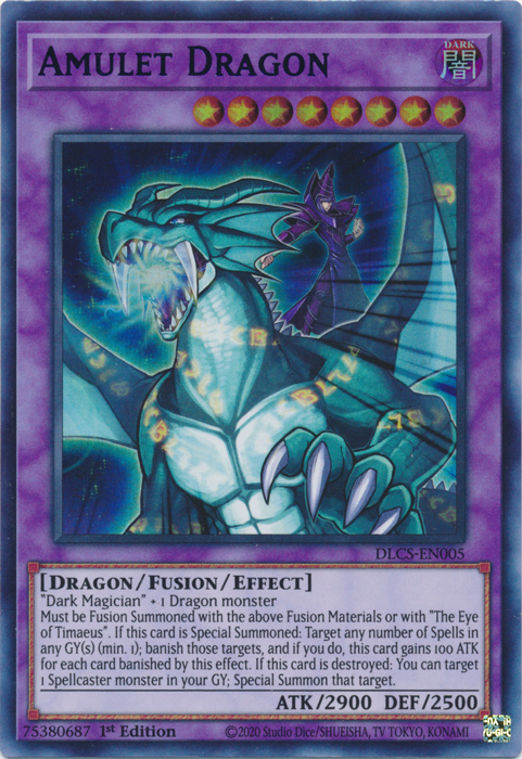 Amulet Dragon (Blue) [DLCS-EN005] Ultra Rare | Gam3 Escape