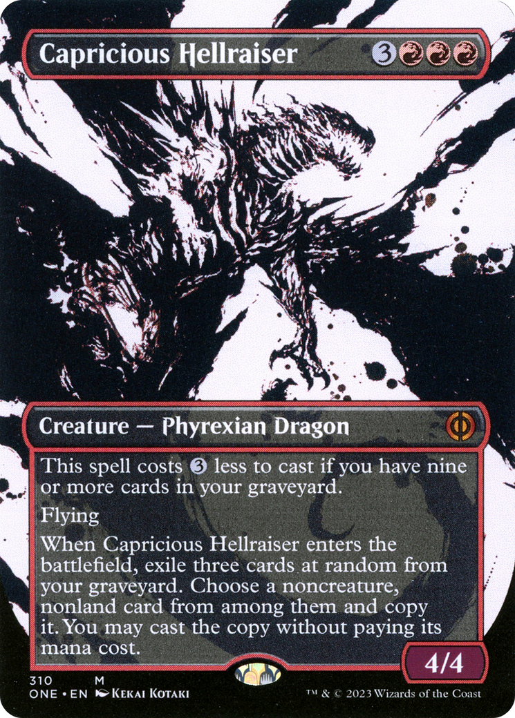 Capricious Hellraiser (Borderless Ichor) [Phyrexia: All Will Be One] | Gam3 Escape