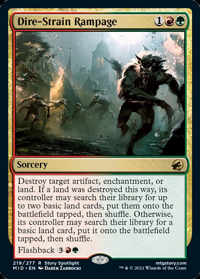 Dire-Strain Rampage [Innistrad: Midnight Hunt] | Gam3 Escape