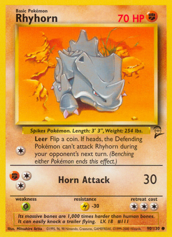 Rhyhorn (90/130) [Base Set 2] | Gam3 Escape