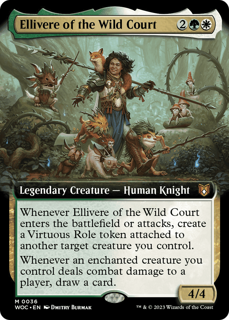 Ellivere of the Wild Court (Extended Art) [Wilds of Eldraine Commander] | Gam3 Escape