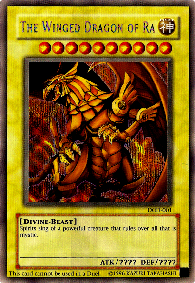 The Winged Dragon of Ra [DOD-001] Prismatic Secret Rare | Gam3 Escape